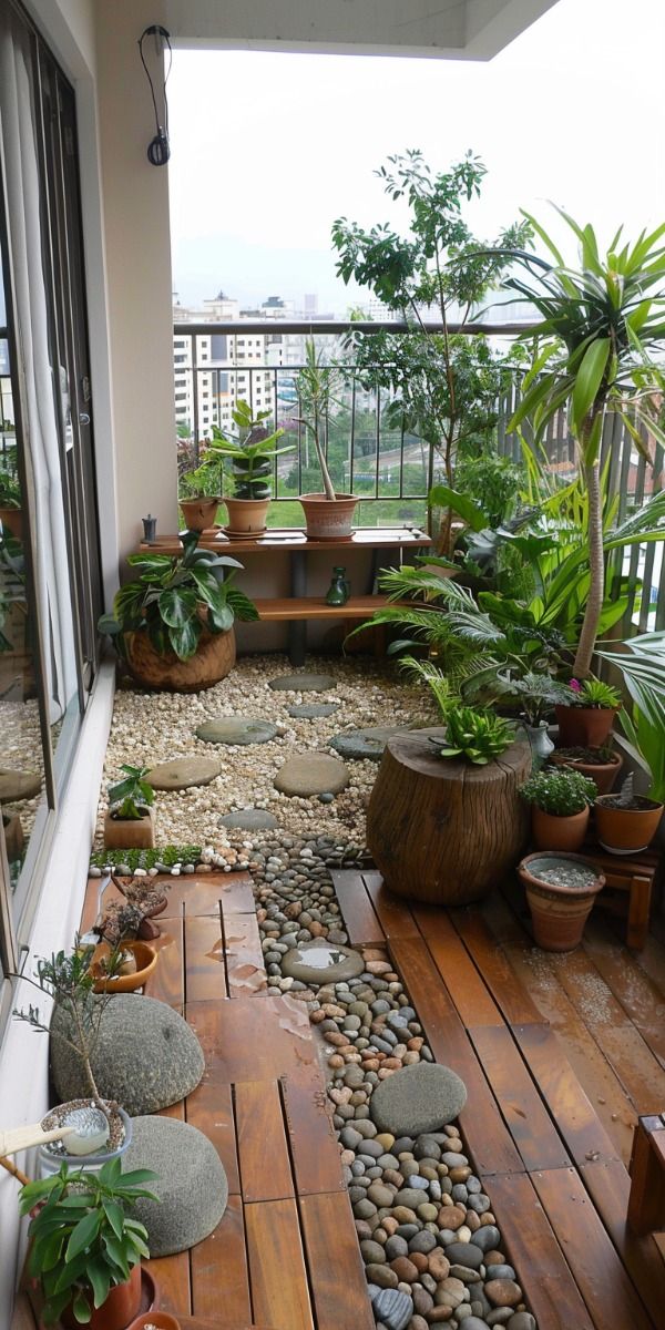 Tiểu cảnh ban công chung cư đẹp - zions